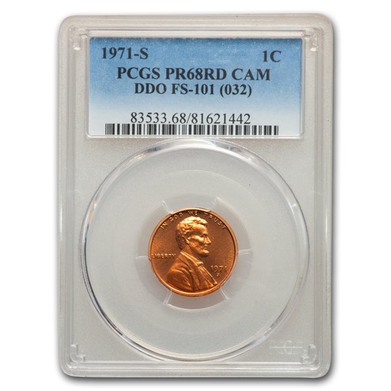 1971-S Lincoln Cent PR-68 CAM PCGS (DDO, FS-101, RD) 1971-S Lincoln Cent PR-68 CAM PCGS (DDO, FS-101, RD)